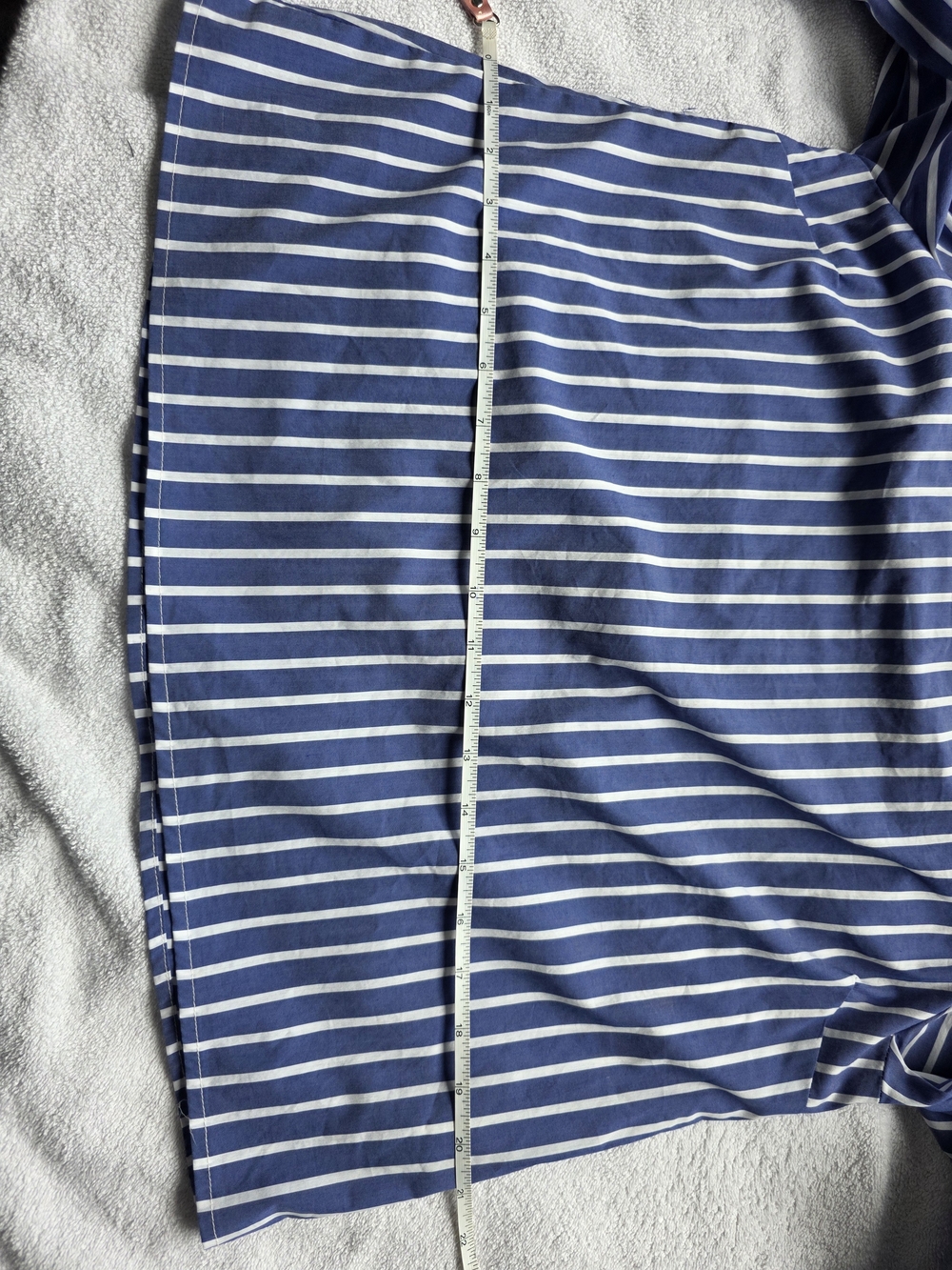 Bishop + Young Blue & White Striped Off Shoulder Ruffle Top Size M Resort Wear - Picture 9 of 10